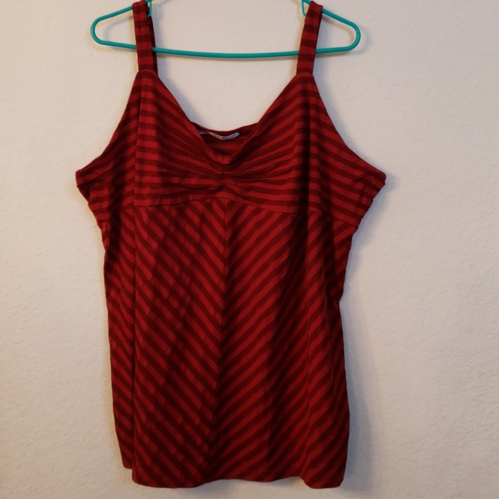Maurices burgundy/red striped tank